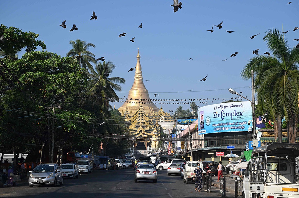 当地时间2021年2月1日，缅甸仰光街景。人民视觉 图