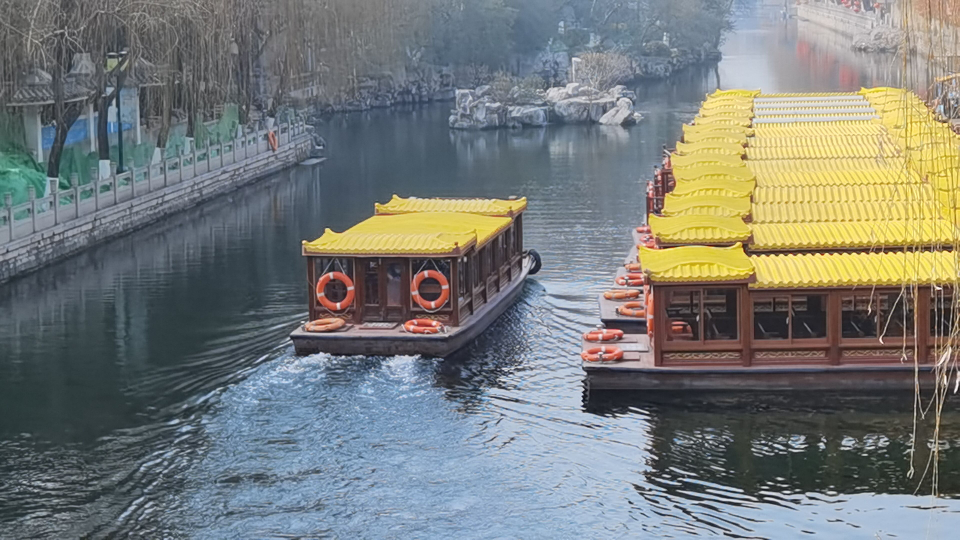 因西线船闸维修,济南护城河游船运行路线临时调整