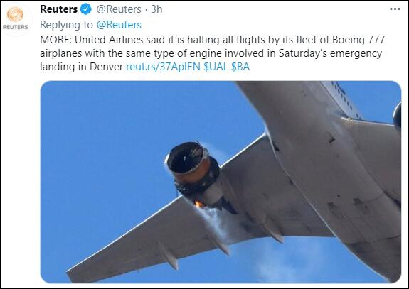 波音777普惠发动机故障后，美日多家航企停飞相同机型