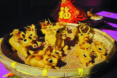 盏盏豆面灯点亮元宵节即墨豆面灯习俗传承三百年