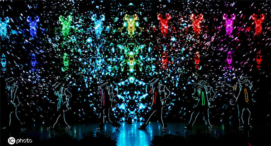 韩国大学生表演led灯光舞蹈秀惊艳全场