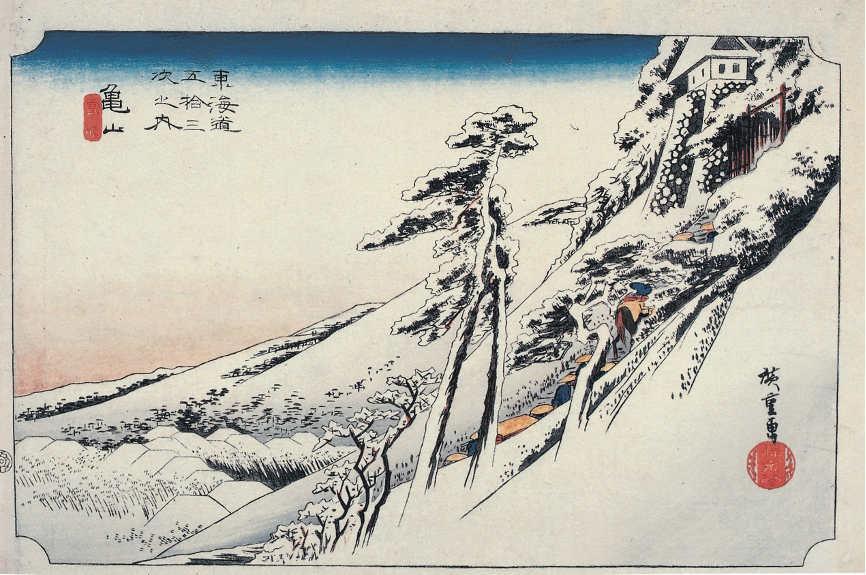 鉴赏歌川广重与浮世绘里的乡愁之韵