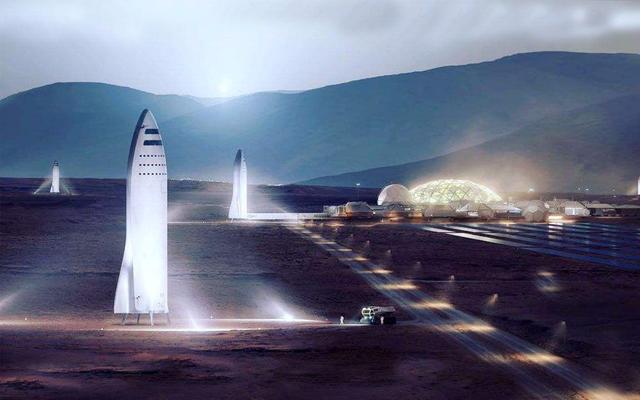 图为火星城市构想图