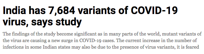 印度出现7684种新冠变异毒株,传染性超强、打了疫苗也可能反复感染!休闲区蓝鸢梦想 - Www.slyday.coM 印度出现7684种新冠变异毒株,传染性超强、打了疫苗也可能反复感染!休闲区蓝鸢梦想 - Www.slyday.coM