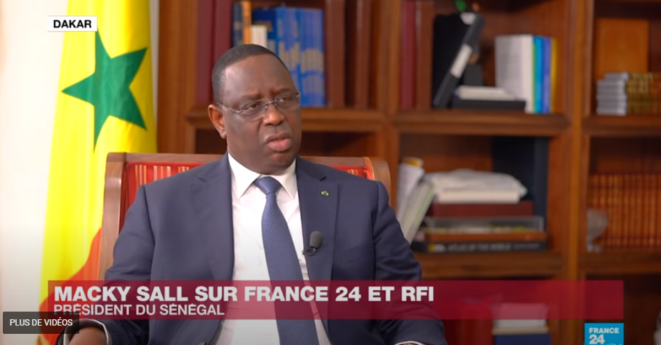 塞内加尔总统萨勒接受专访 视频截图