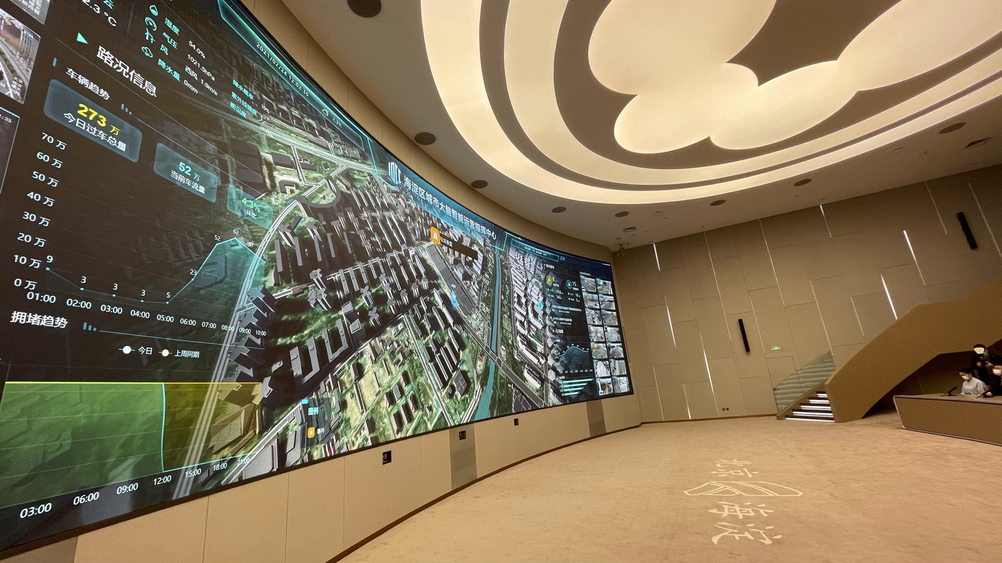 北京海淀城市大脑"智慧屏"上线:说地名自动调出附近探头