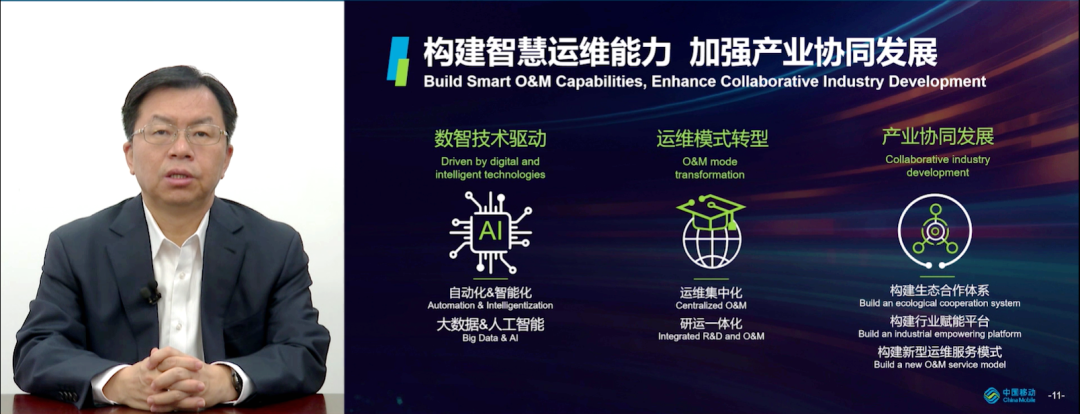 聚焦2021MWCS丨中国移动副总经理李慧镝：加速数智化转型 赋能高质量运维