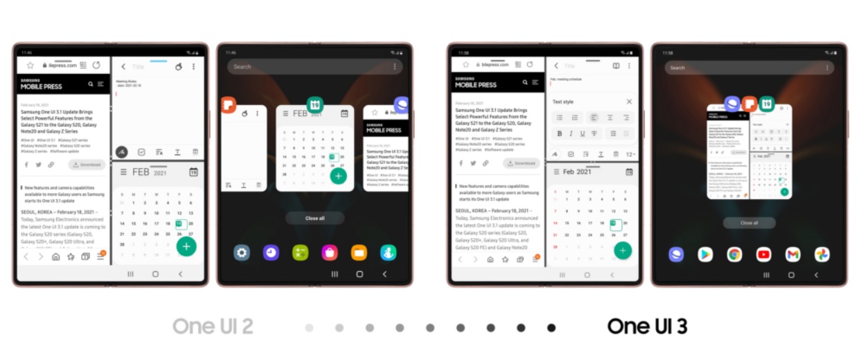 三星galaxy z fold2 海外推送 one ui 3.