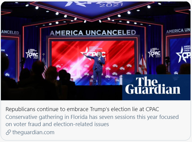共和党依旧宣称“选举欺诈”。/《卫报》报道截图