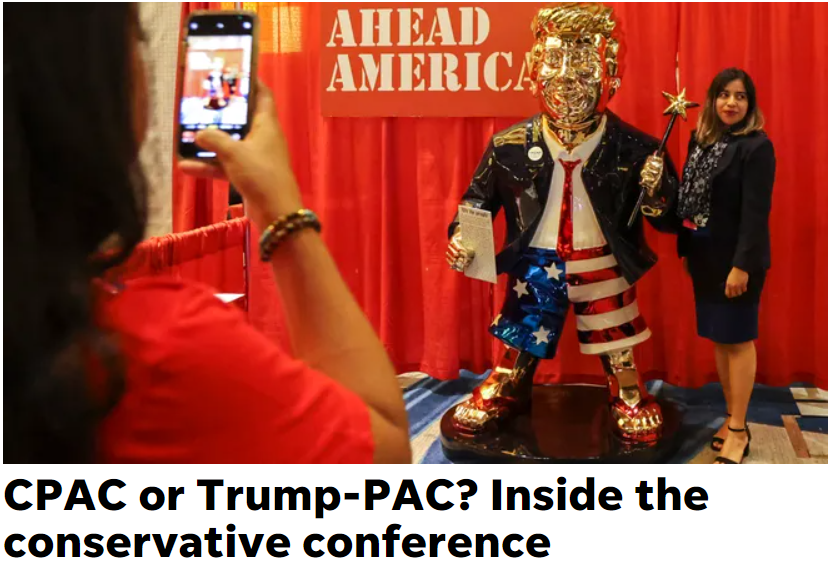 CPAC还是“亲特朗普集会”？走进保守派集会。/《今日美国》报道截图