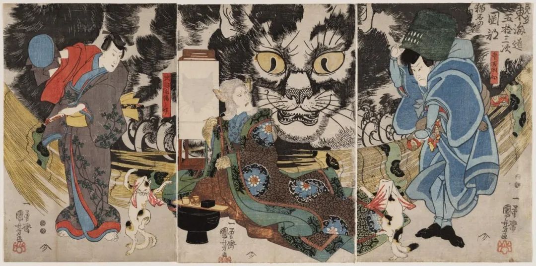 28742-4相比于铃木春信含蓄的用典,江户时代末期的浮世绘大师歌川国芳