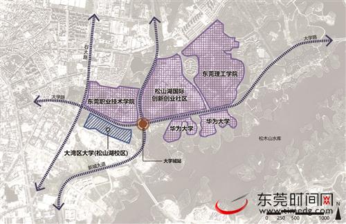 大湾区大学松山湖校区用地示意图。筹建办供图