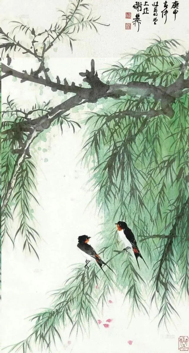 大师笔下的春柳太美了