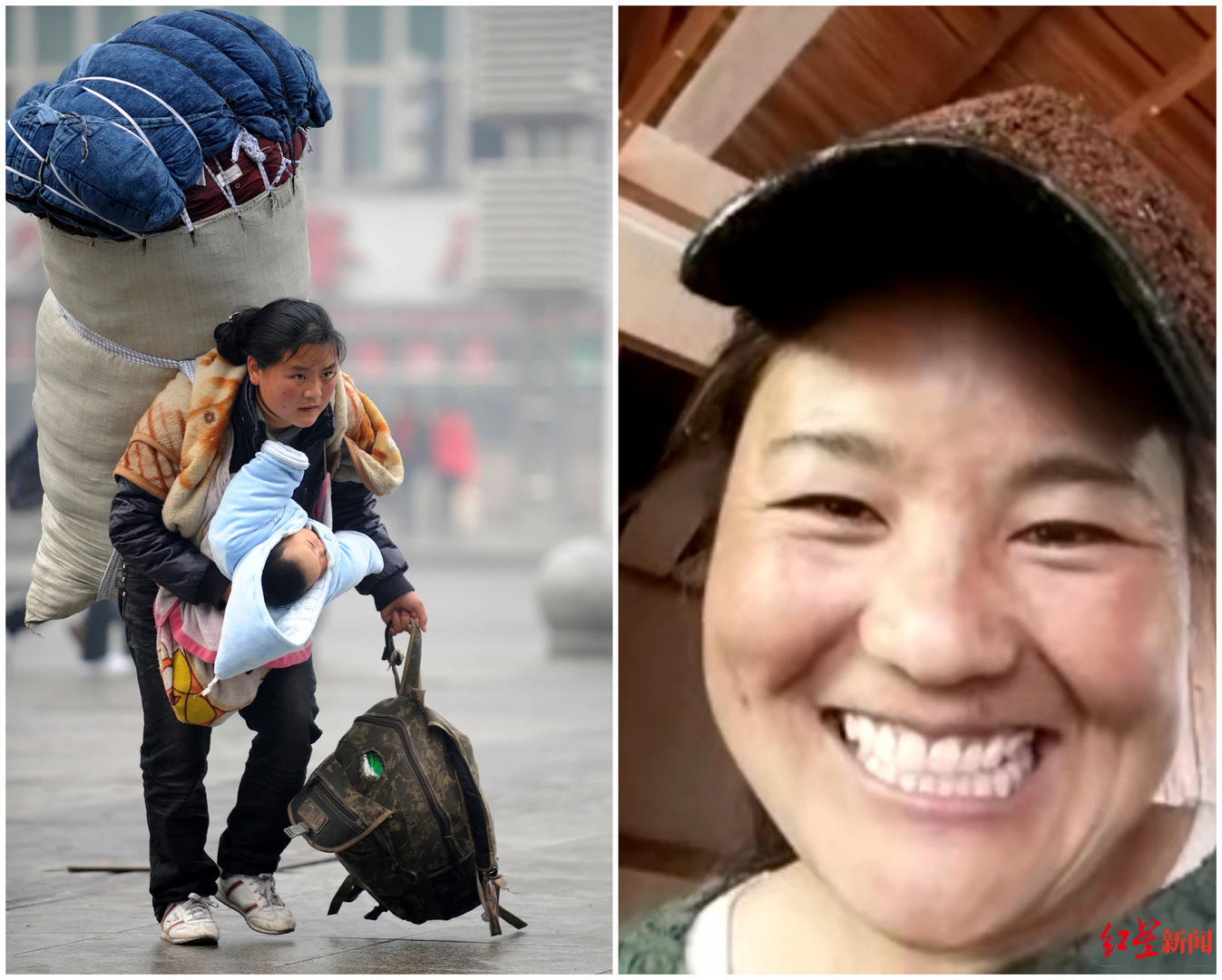 对话春运母亲前段时间才知道这张照片感谢大家关注