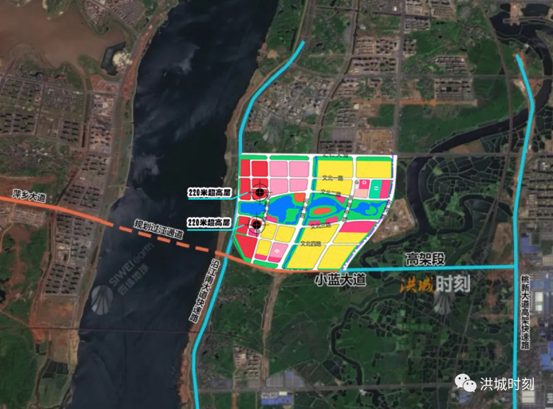 新规划!象湖滨江将建220米双子塔!赣江东岸新增超高地标!