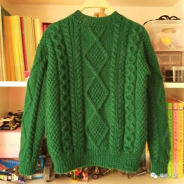 绿拧巴:羊驼绒男女童宽松麻花套头毛衣(有编织图解)|羊驼绒|花样|毛衣
