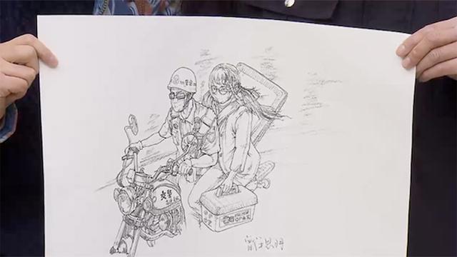 学霸考生给交警送手绘画:感谢20分钟暖心送考   看看新闻knews综合