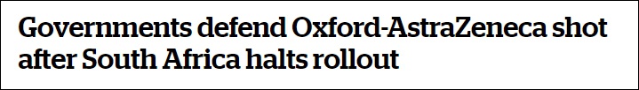 南非叫停阿斯利康疫苗后，西方多国发声为疫苗辩护 截图：加拿大广播公司