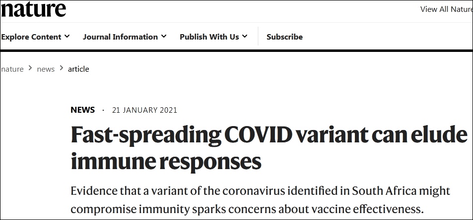 多项研究表明：南非发现的病毒变体可能损害新冠疫苗有效性