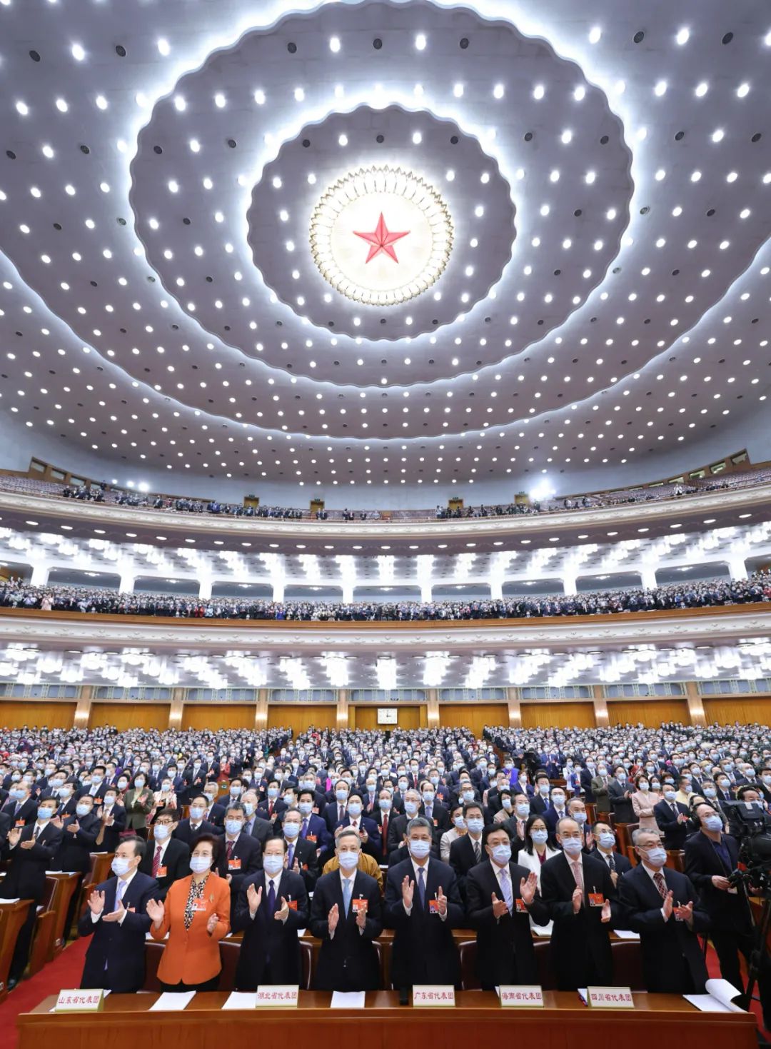 3月8日，十三届全国人大四次会议在北京人民大会堂举行第二次全体会议。（新华社记者 刘彬 摄）
