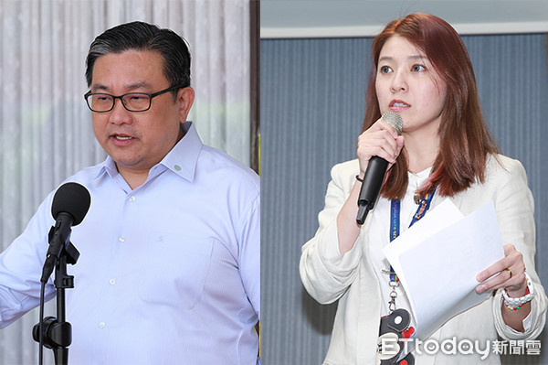 王定宇(左)、颜若芳(右)(图片来源:“ETtoday新闻云”)