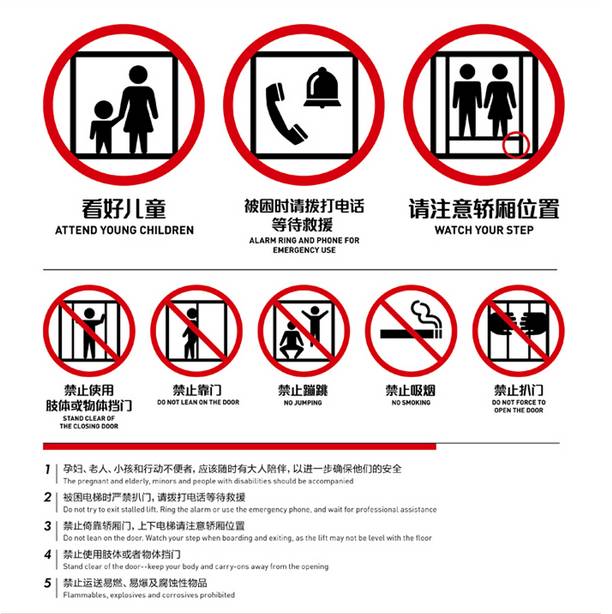 标识以下是自动扶梯和自动人行道的:电梯机房非专业人士是禁止入内的