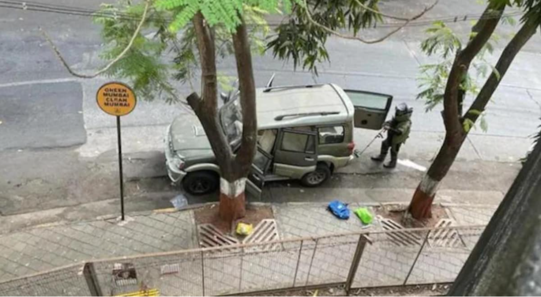 安巴尼住所处出现炸弹汽车 图自印媒