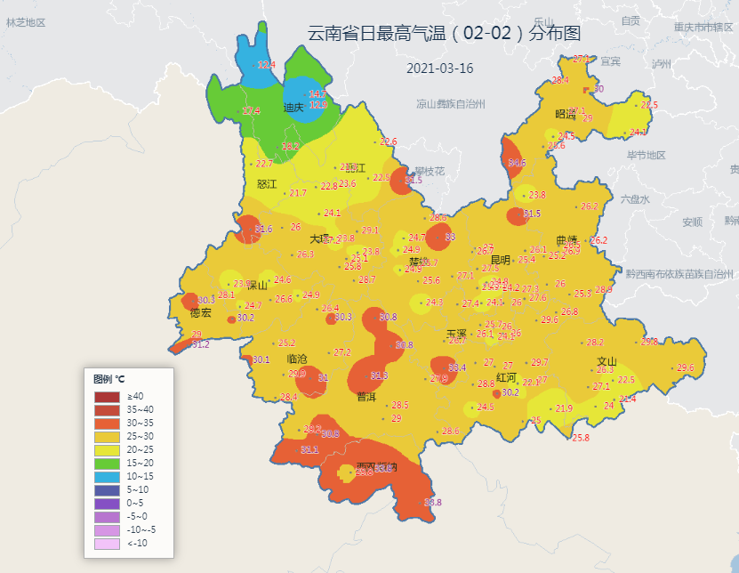 提前入夏云南这些地方气温超30接下来