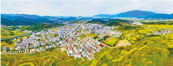 镇区全景图2020年,天台县三合镇书写了一张精彩答卷——颜值更高,筋骨