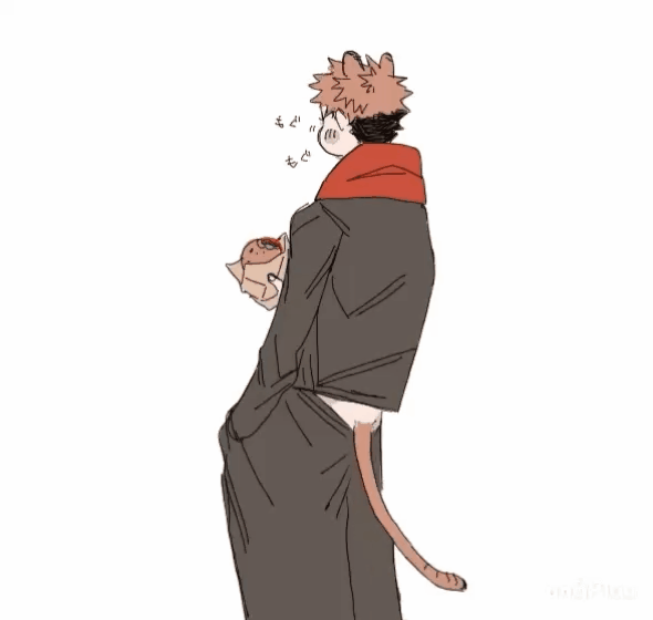 可可爱爱咒术回战插画虎子好像小仓鼠喔腮帮子鼓鼓