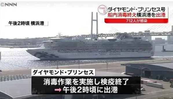 钻石公主号邮轮停留横滨港近50天 图片来源：日本新闻网（NNN）