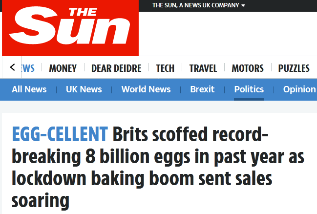 创纪录！过去一年，英国人吃了80亿个鸡蛋休闲区蓝鸢梦想 - Www.slyday.coM