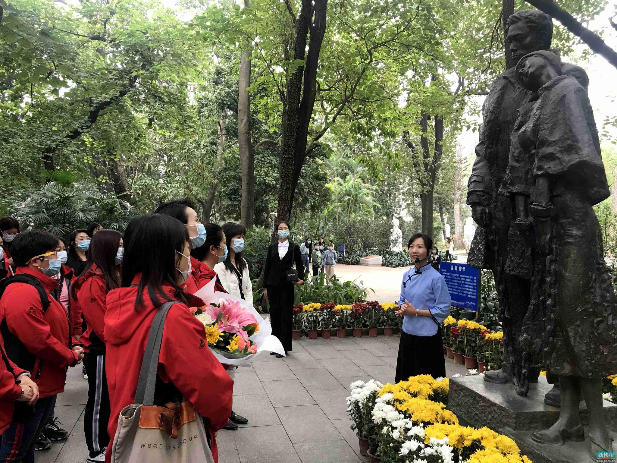 春暖花开到广州起义烈士陵园听巾帼故事