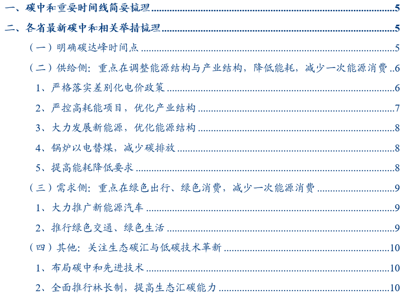 华创宏观：迈开碳中和的脚步 各省最新政策梳理