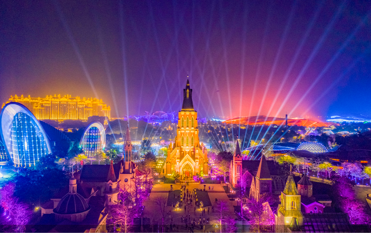 海花岛灯光秀欧堡酒店冰川主题客房欧堡酒店沙漠主题客房特别声明