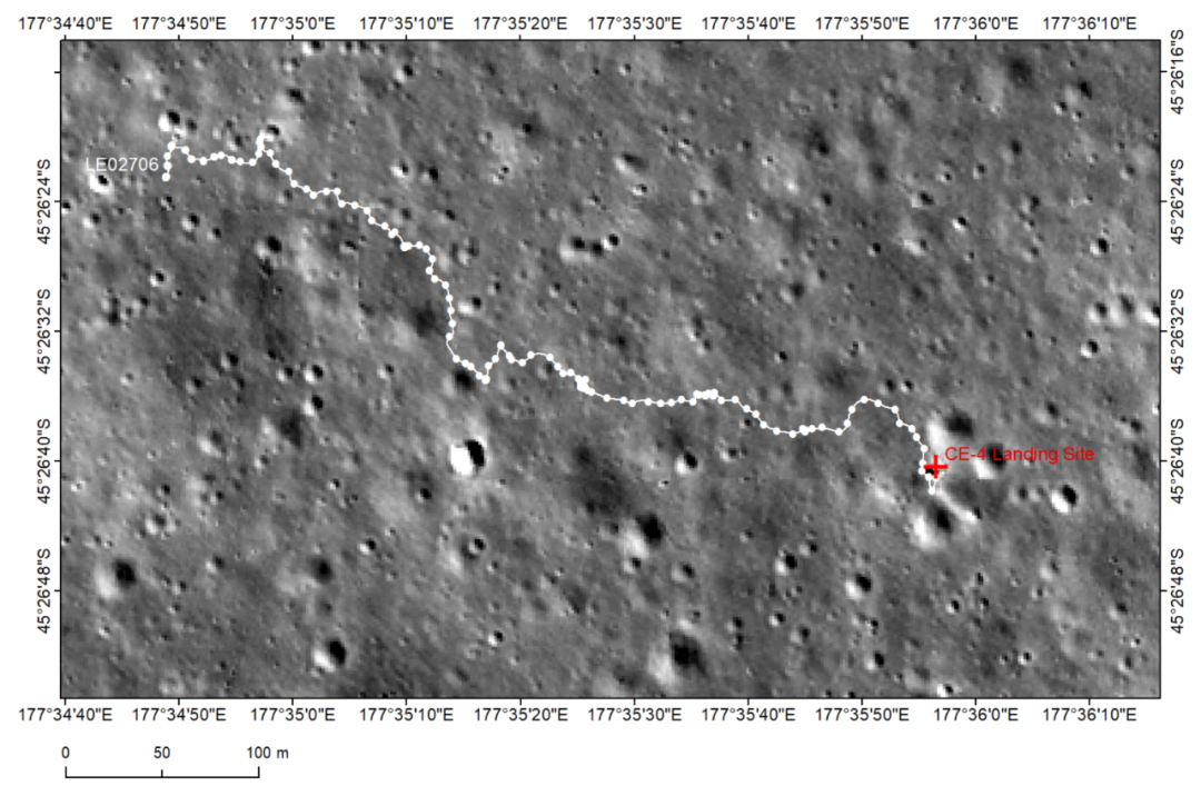 嫦娥四号巡视路径图