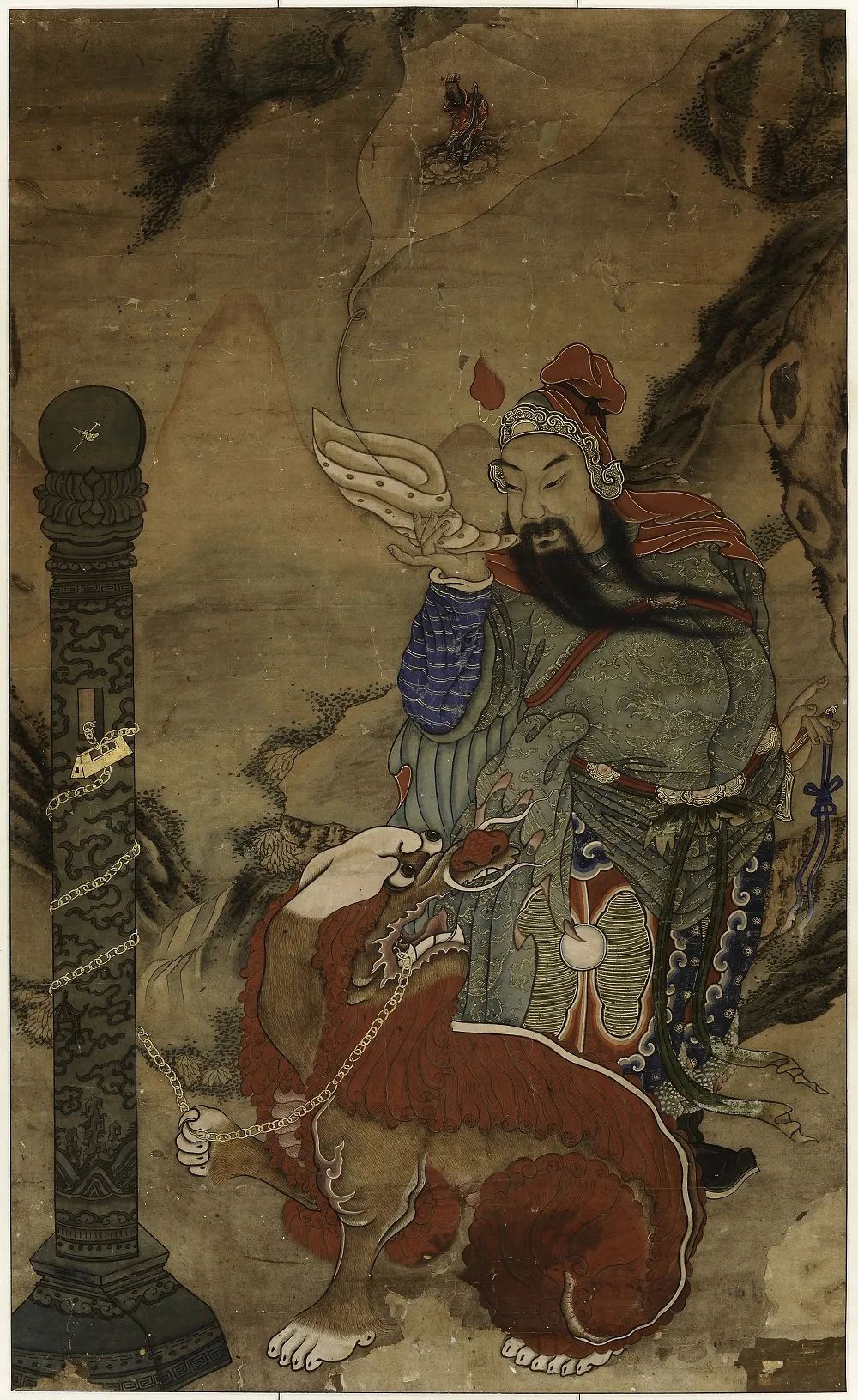 真武大帝铜像清代湖南省博物馆藏,按照道家人物的身份层次,有序排列