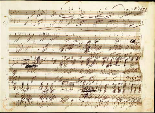 贝多芬的一份独特手稿:《阿帕西塔塔奏鸣曲》中的一页.