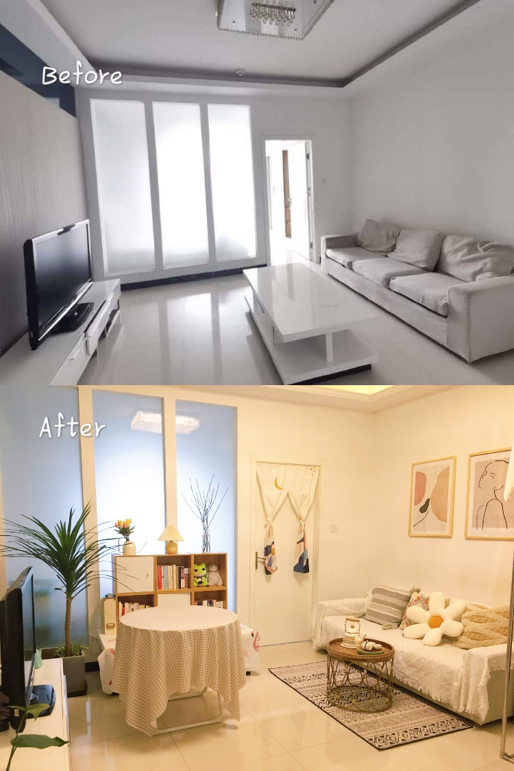 优秀改造分享丨3000元爆改出租屋，独居女生的温馨小窝休闲区蓝鸢梦想 - Www.slyday.coM