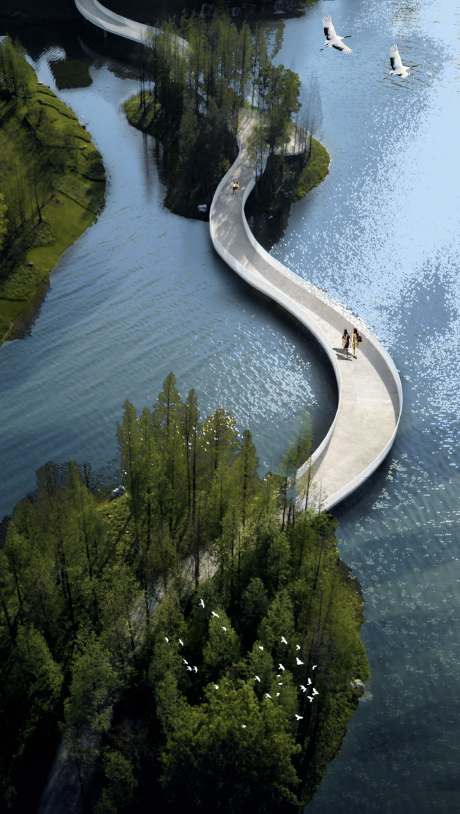 水中栈道效果图