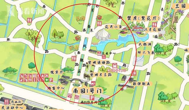 提前感受花博会魅力花博南园手绘攻略地图来了