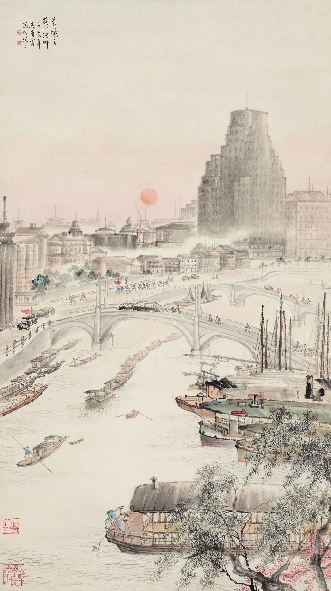 上海中国画院看谢之光唐云等笔下的建设画面