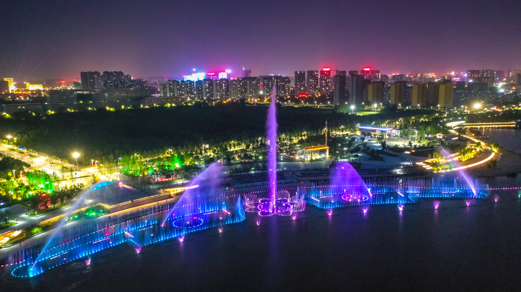 明天开放一起去孝妇河湿地公园看音乐喷泉吧