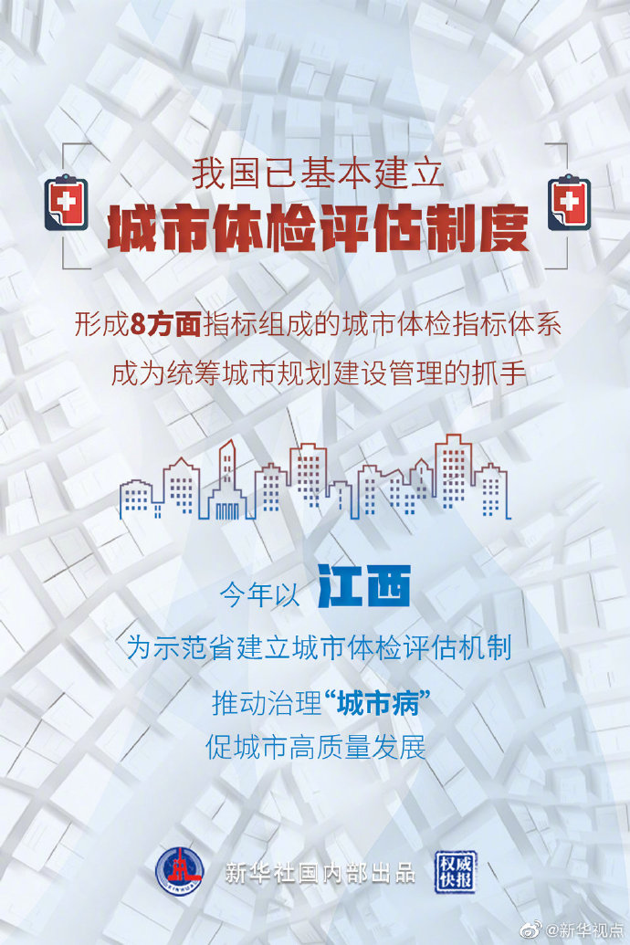治理城市病，中国基本建立城市体检评估制度