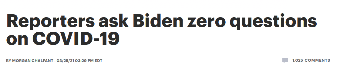 《国会山报》：没有记者提问拜登关于疫情的问题