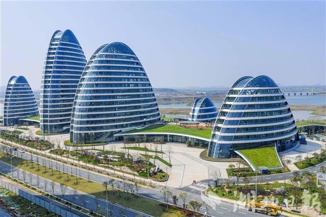 武汉经开区智慧生态城"春笋"建设收尾|生态城_新浪新闻