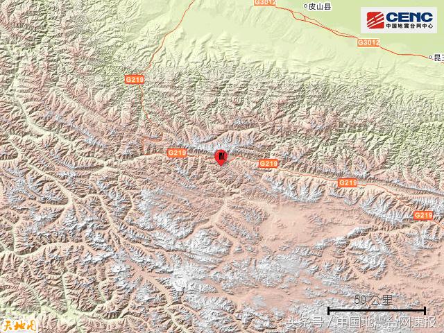 新疆喀什地区叶城县发生33级地震