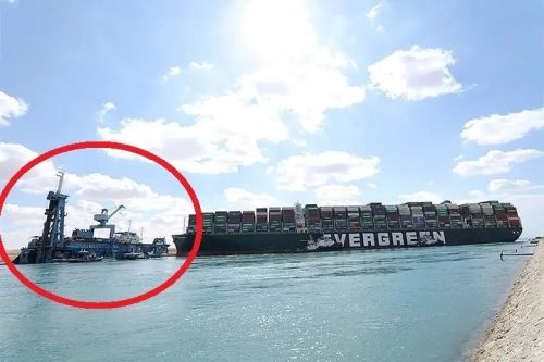 挖掘机科普长荣巨轮搁浅苏伊士运河大家别被带偏