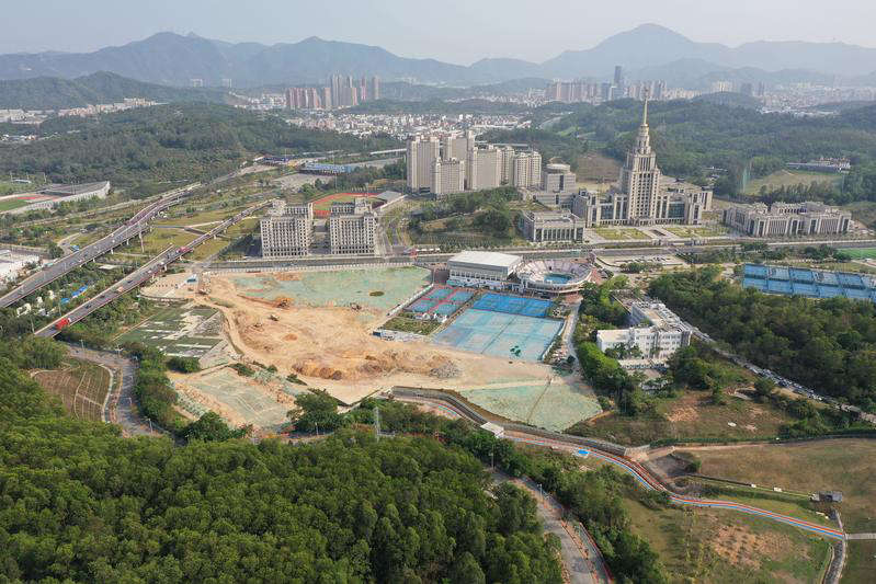 【航拍深圳】鸟瞰香港中文大学(深圳)美丽校园|毕业生|深圳|香港中文