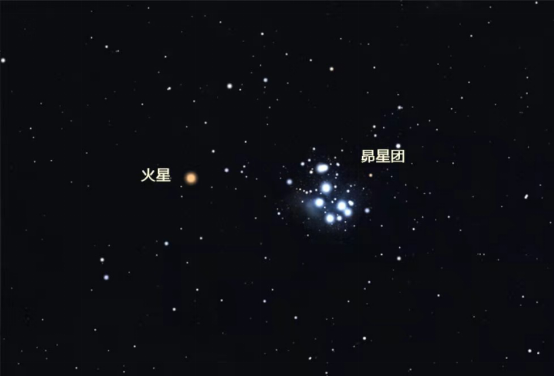 3月4日,深圳的天空将出现火星合昴星团!